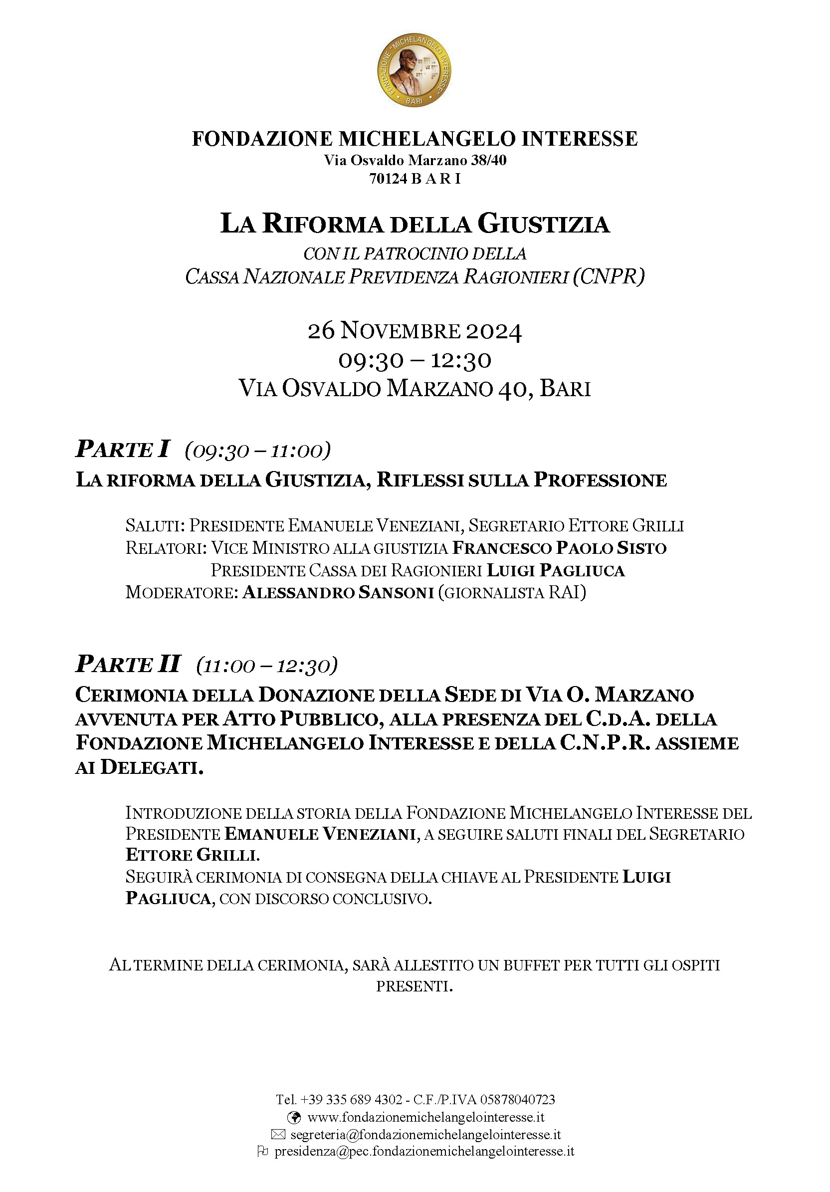 Locandina La Riforma della Giustizia